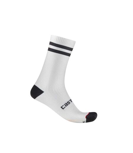 Unisex Adult Twin Stripe Technical Socks White Black Castelli