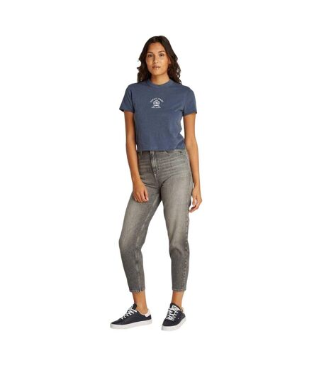 Haut Court Motif/style Logo Varsity Femme Bleu Marine Foncé Tommy Jeans
