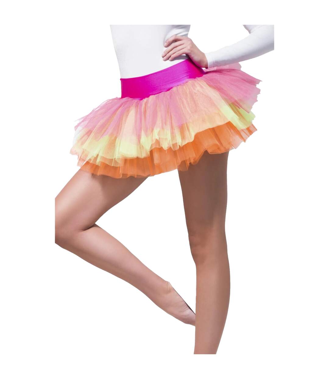 Womens/ladies layered tutu skirt multicoloured Smiffys-1