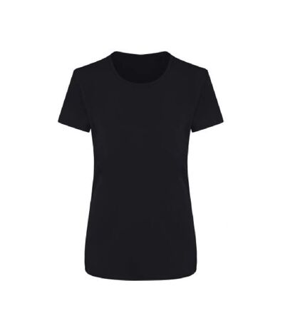 Buy Aahwan Printed Black Basic Oversized Crop Top/T-Shirt for
