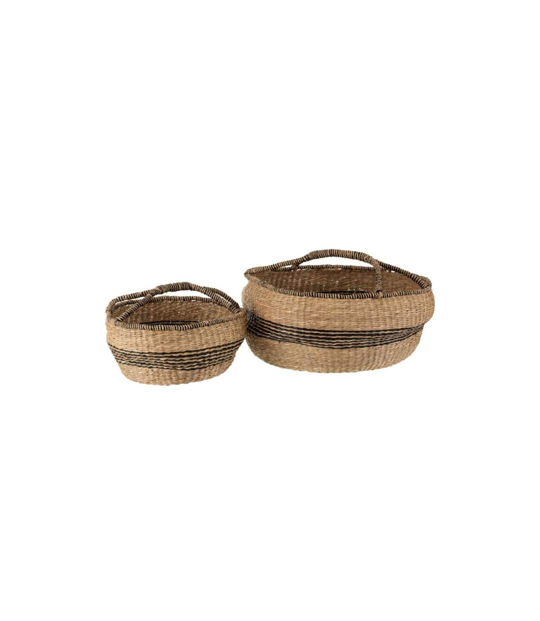 Lot de 2 Paniers Ronds Zostère 60cm Naturel-1