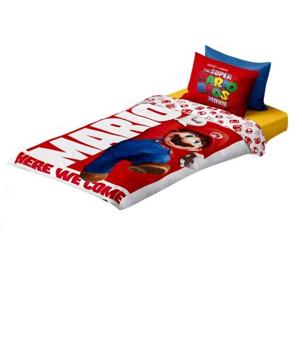 Reversible duvet cover set red/white/blue The Super Mario Bros Movie