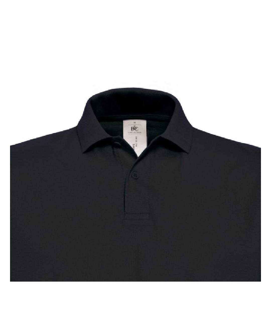 B&c Id.001 Polo À Manches Courtes Pour Hommes Noir B And C-3