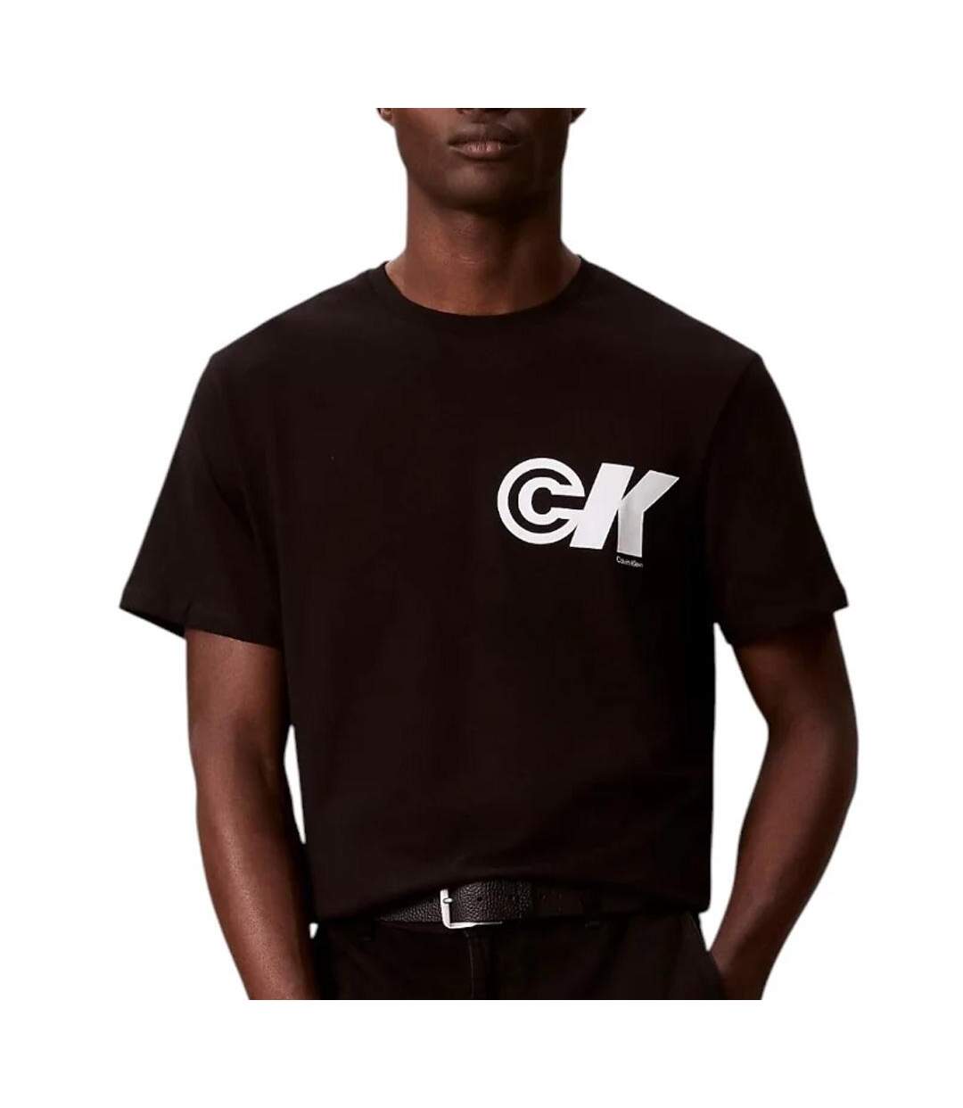 T-Shirt noir homme calvin klein jeans 20s ck sport-1