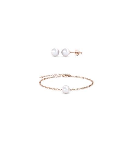 Parure et Coffret Full Moon Crystal Pearl - Doré et Cristal