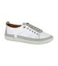 Womens/ladies Softie Leather Trainers White Mint Mod Comfys-1