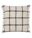 Beni fringed checked cushion cover 45cm x 45cm natural/black Yard-1
