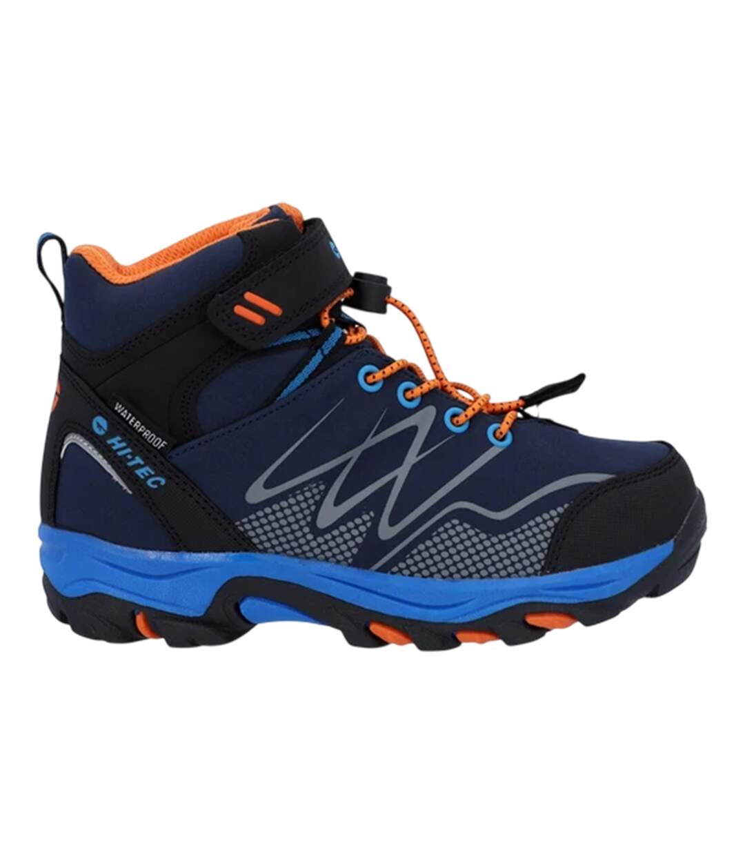 Chaussures Montantes De Randonnée Jackdaw Enfant Bleu Marine Bleu Lac Orange Hi-Tec-1