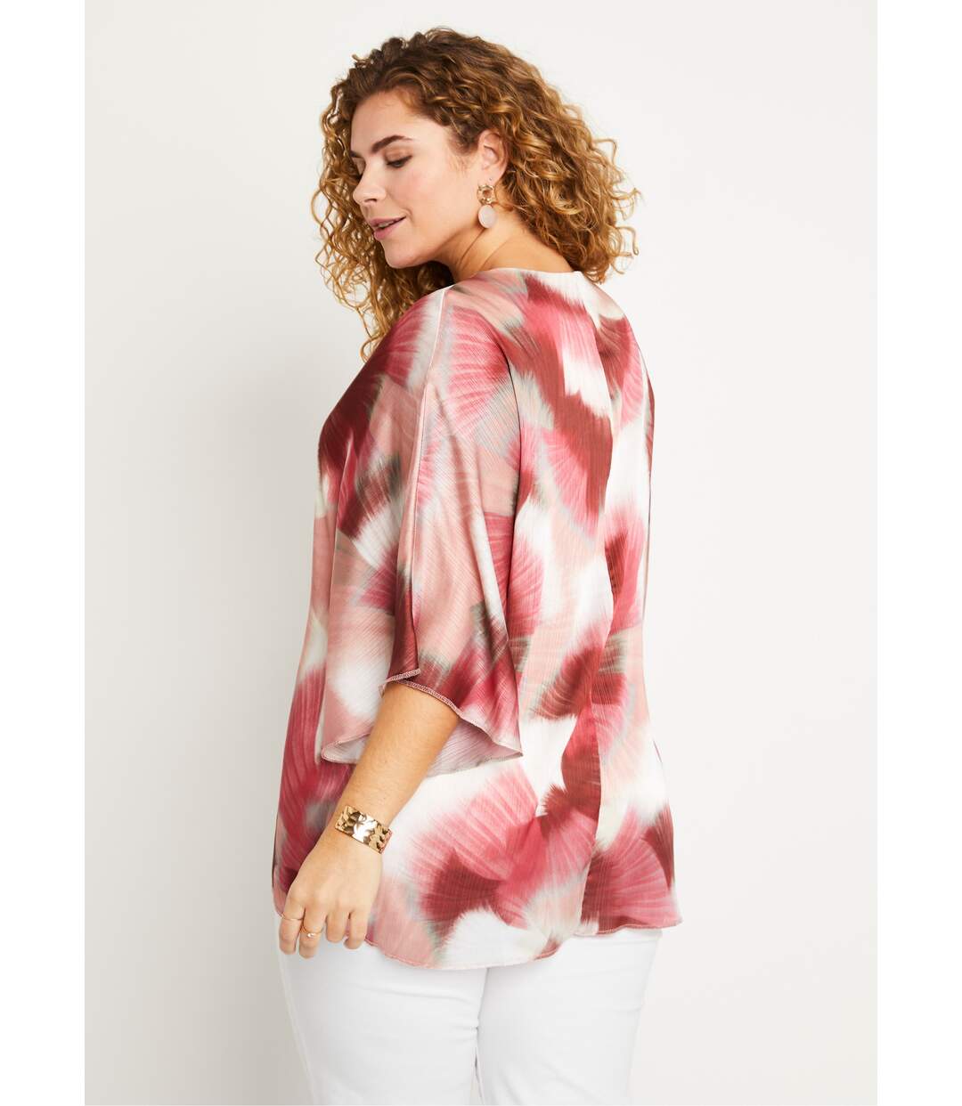 Tunique longue ample imprimé tie & dye-2