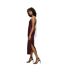 Womens/ladies Chain Detail Satin Slip Dress Red Boss-4