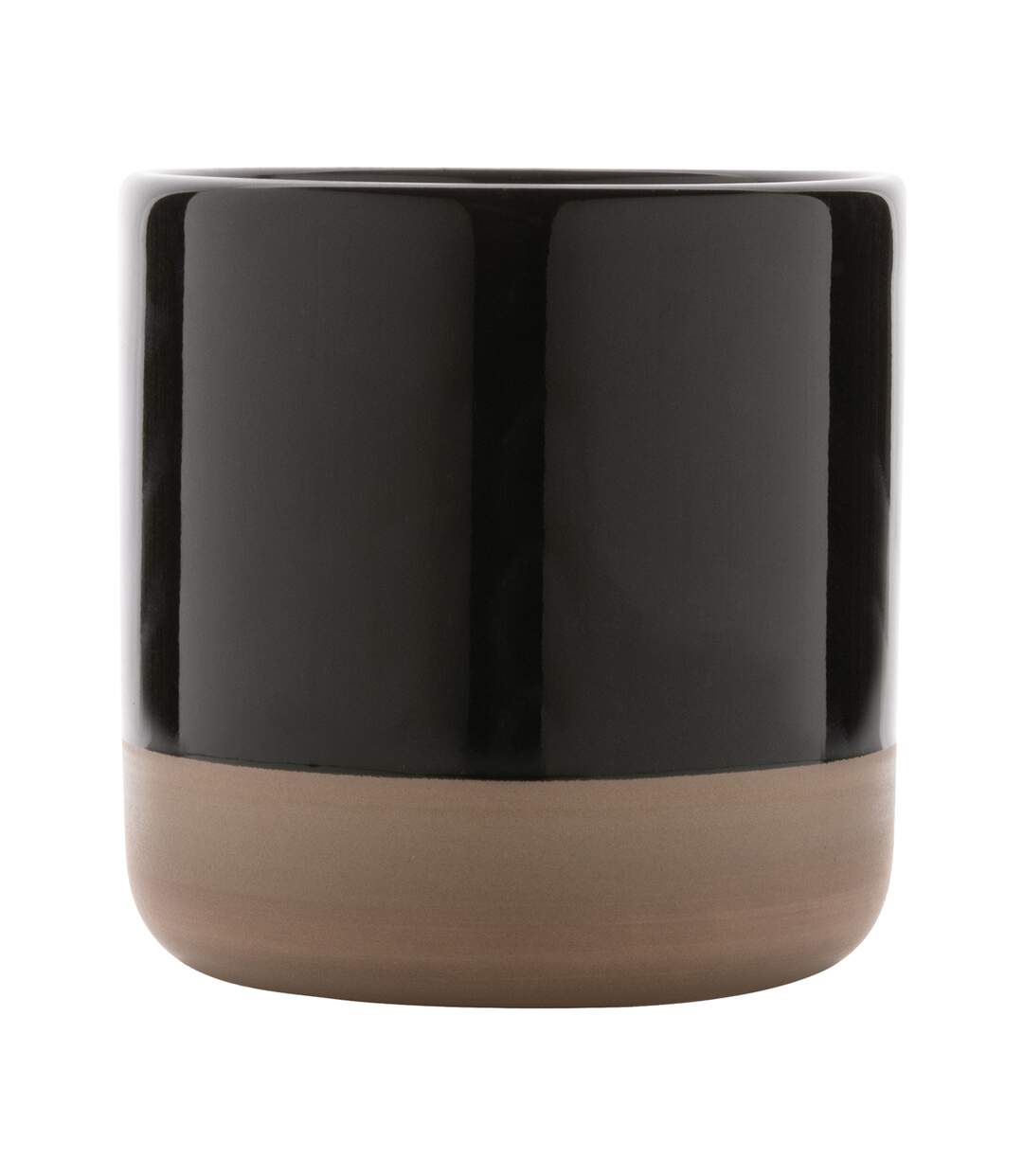 Glazed ceramic 360ml mug one size black XD Collection-1