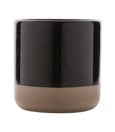 Glazed ceramic 360ml mug one size black XD Collection