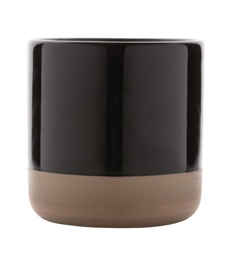 Glazed ceramic 360ml mug one size black XD Collection