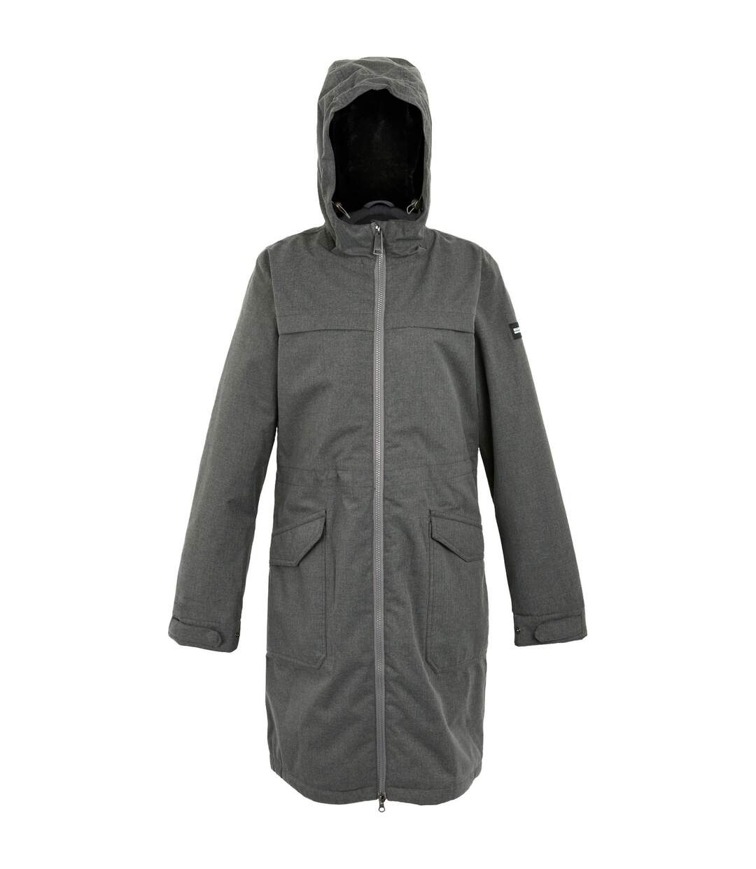 Veste Imperméable Romine Femme Noir Gris Ciel Chiné Regatta-1