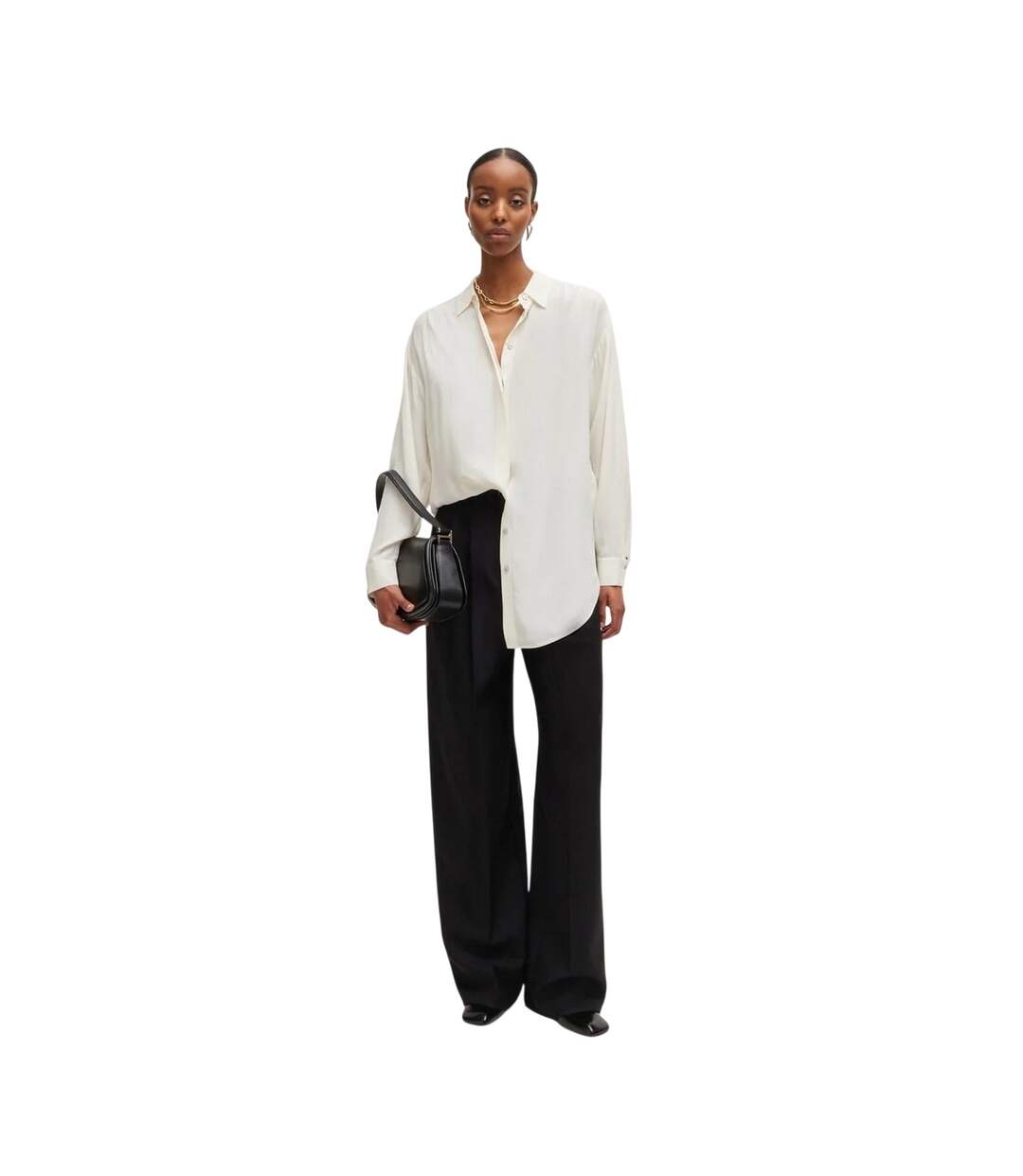 Blouse Manches Longues Benika Femme Blanc Boss-4