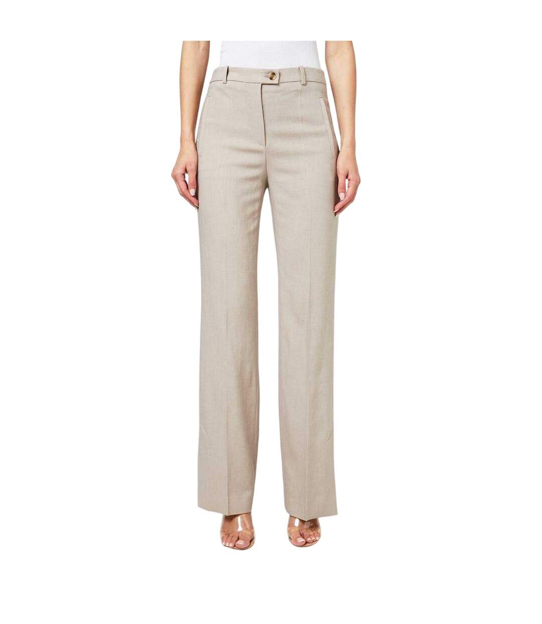 Pantalon Femme Beige Boss-1