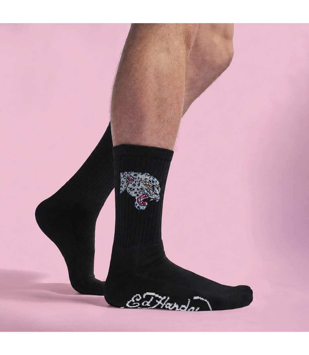 5 Pairs Mens Black Crew Breathable Socks-4