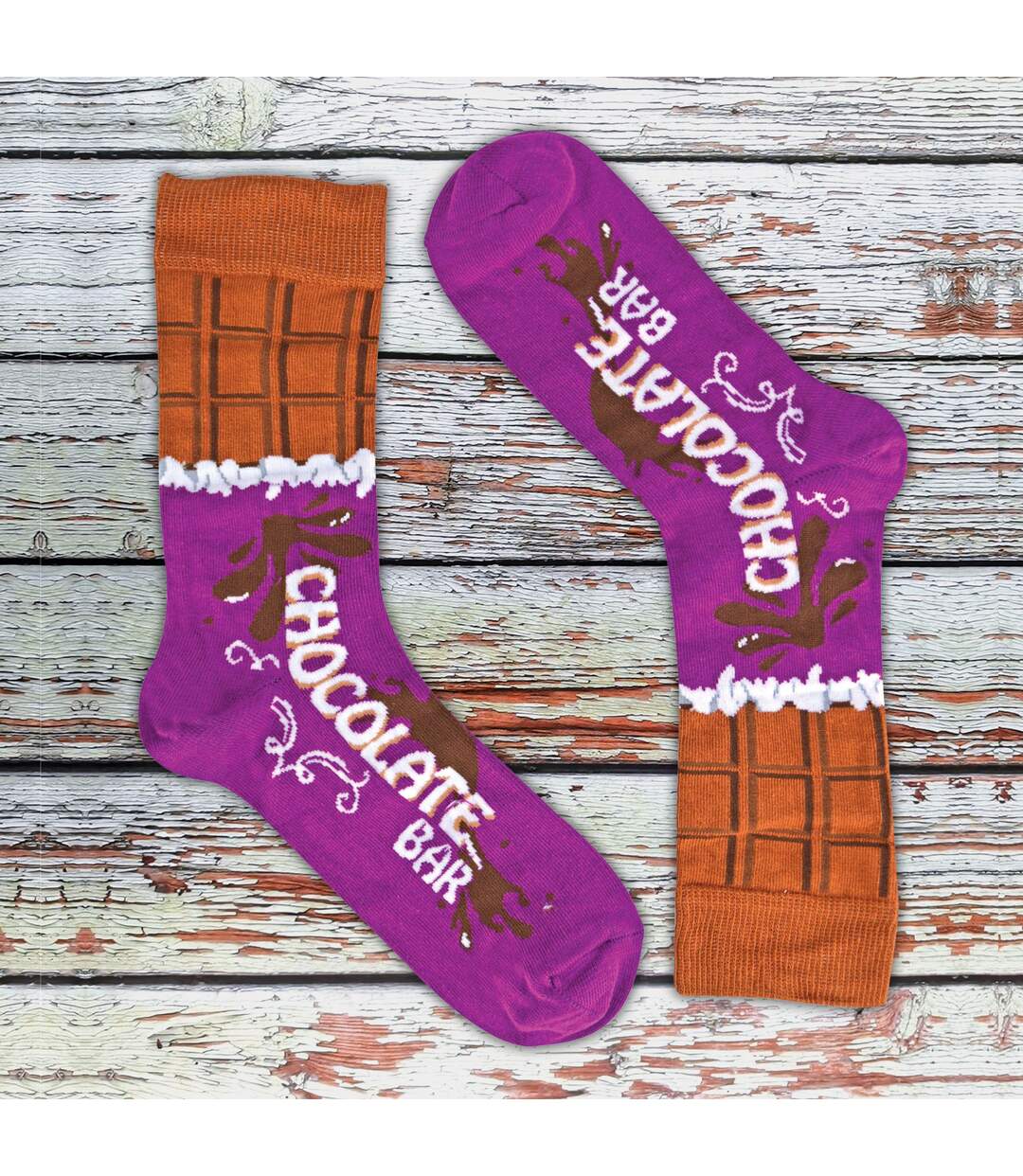 1 Pack Mens Novelty Cotton Rich Chocolate Bar Socks in a Box-4