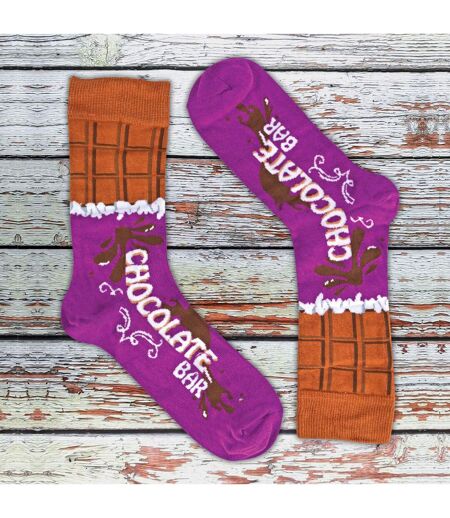 1 Pack Mens Novelty Cotton Rich Chocolate Bar Socks in a Box