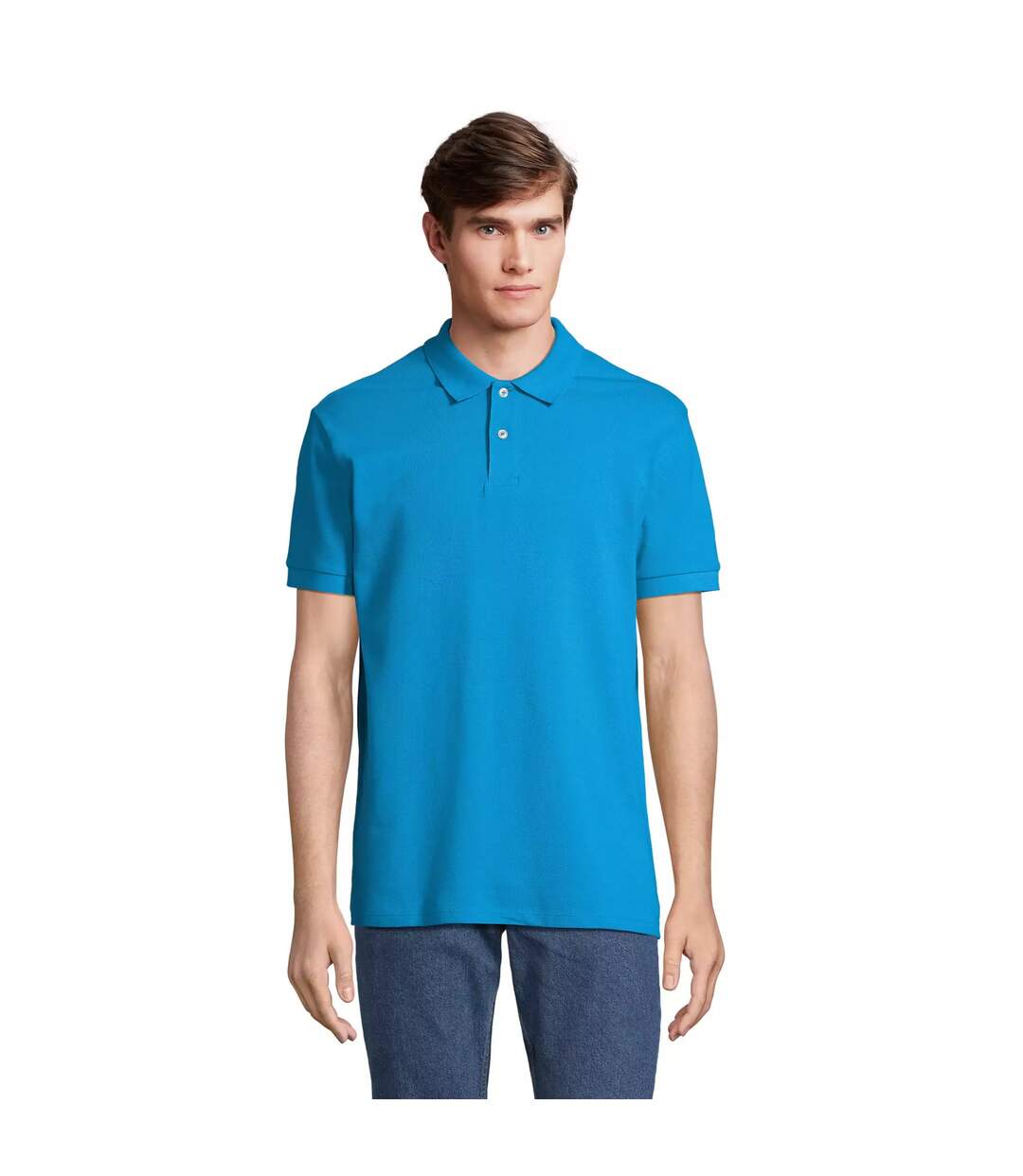Unisex Adult Pacific Pique Twin Needle Stitch Polo Shirt Aqua SOLS-1