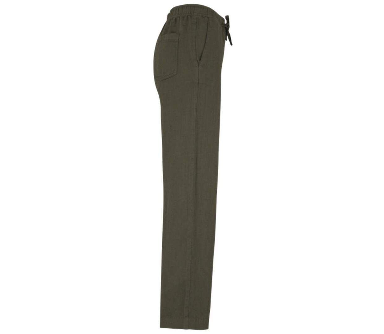 Pantalon en lin - Femme - PATS733 - vert kaki-2