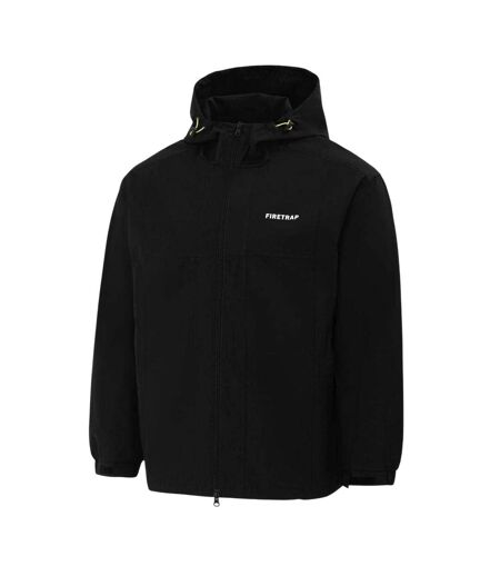 Mens Lightweight Hooded Jacket Black Firetrap