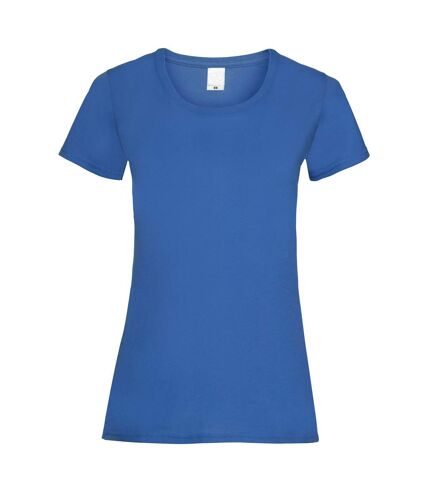 Womens/Ladies Value Fitted Short Sleeve Casual T-Shirt (Cobalt)