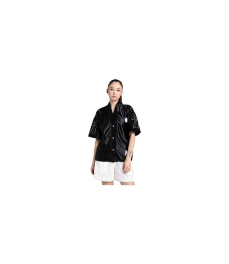 Womens/ladies Printed Relaxed Fit Overshirt  Black Puma