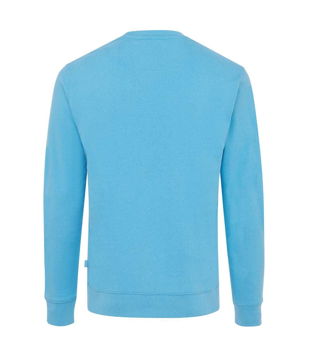 Unisex adult zion recycled cotton crew neck sweatshirt tranquil blue Iqoniq-2