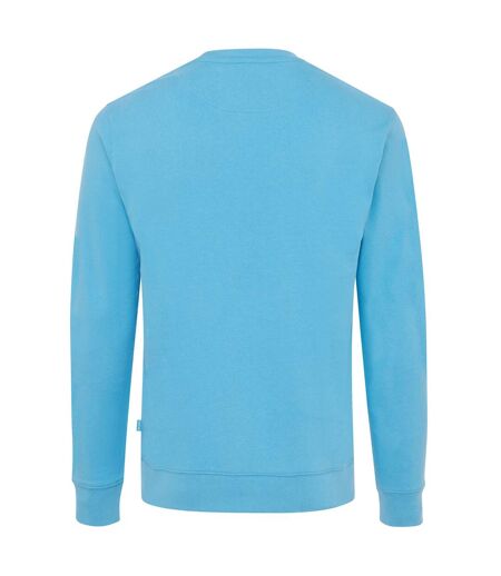 Unisex adult zion recycled cotton crew neck sweatshirt tranquil blue Iqoniq
