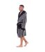 Robe De Chambre Homme Gris Noir Keanu-1