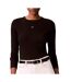 T-Shirt manches longues noir femme calvin klein jeans label-1