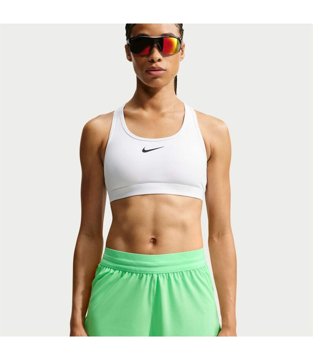 Womens/ladies Fit Swift 2 In 1 Running Shorts Illusion Green Nike-4