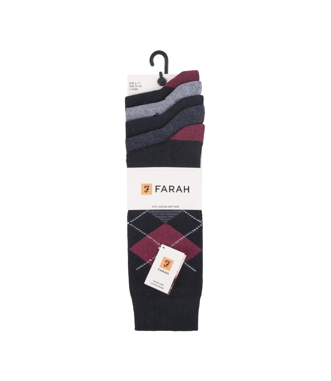 5 Pack Mens Argyle Patterned Cotton Dress Socks-2