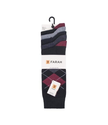 5 Pack Mens Argyle Patterned Cotton Dress Socks
