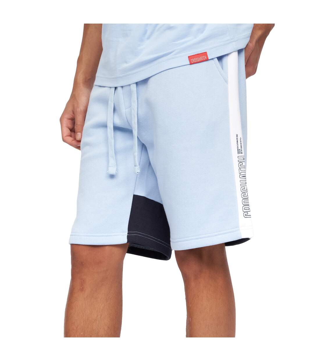 Short compounds homme bleu marine / bleu clair Crosshatch-3