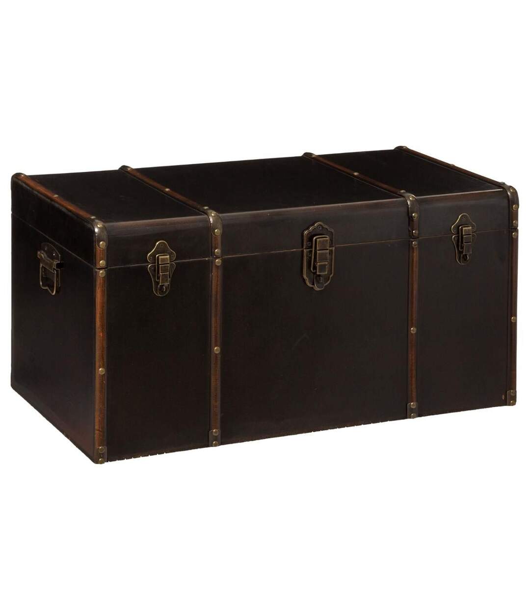 Lot de 3 Malles de Rangement British 80cm Marron-2