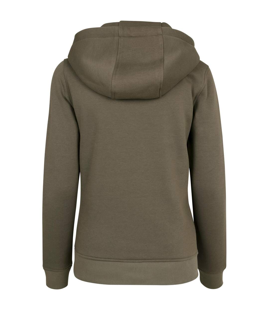 Sweat À Capuche Femme Vert Sombre Build Your Brand-2
