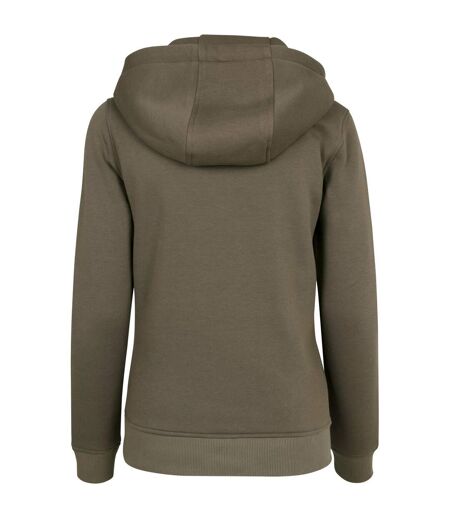 Build Your Brand Womens Heavy Hoody/Sweatshirt (Olive) - UTRW7093