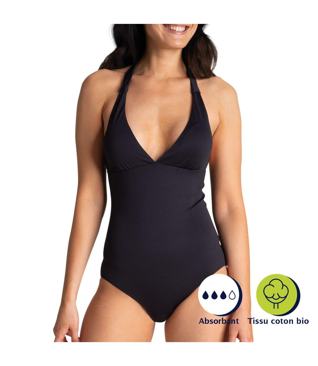 Maillot de bain 1 pièce pour règles femme