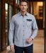 WINCHESTER TALISMAN1 — Chemise à carreaux manches longues bleu chambray : aisance naturelle en pur coton-5