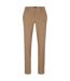 Mens Kaito Organic Cotton Sustainable Slim Trousers Beige Boss-2