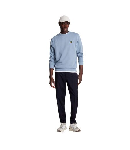 Mens crew neck long-sleeved sweatshirt crafted blue Lyle & Scott