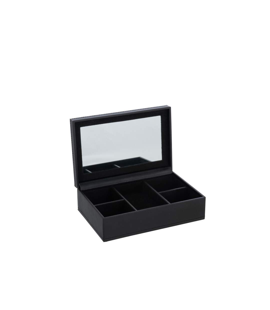 Boîte à Bijoux 5 Compartiments Ezra 21cm Noir-2
