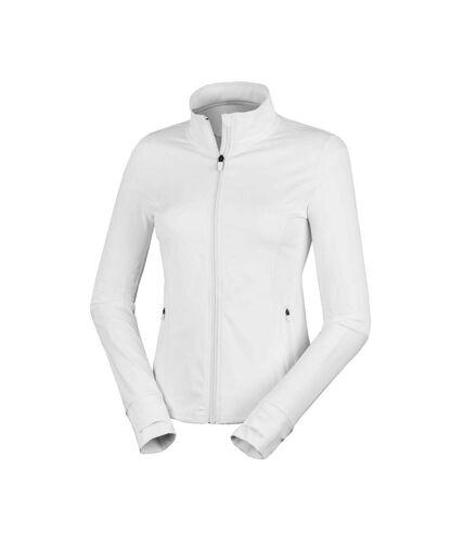 Womens/ladies recycled fitness jacket white Spiro