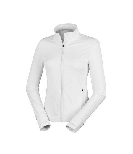 Womens/ladies recycled fitness jacket white Spiro