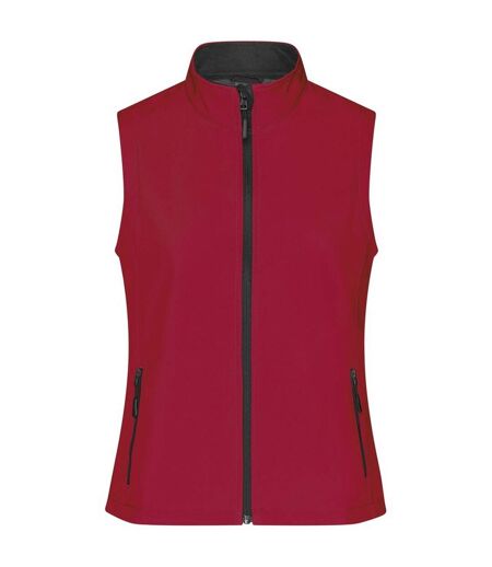 Veste Sans Manches Promo Femme Rouge Noir James And Nicholson