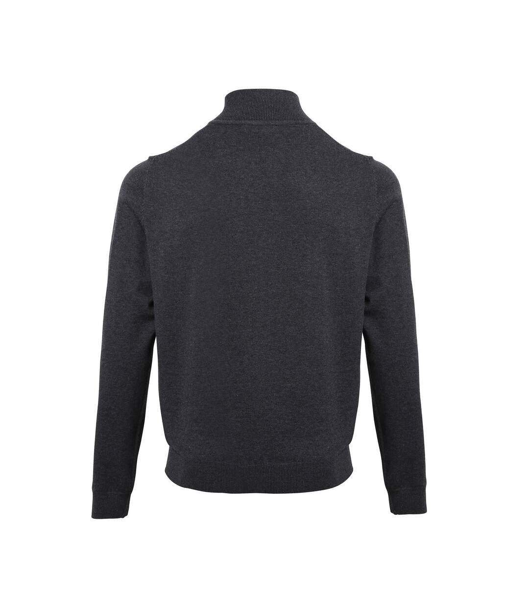 Mens Zip Neck Sweatshirt Charcoal Premier-2