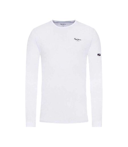 T-shirt Manches Longues Homme Blanc Pepe Jeans