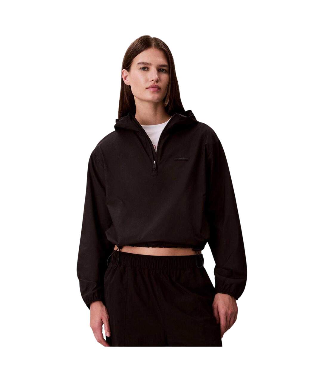 Womens/ladies Lightweight Wind Jacket Black Calvin Klein-2